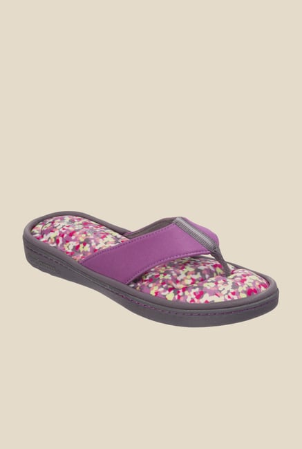 Dearfoams Active Purple Thong Sandals Dearfoams Active Purple Thong Sandals
