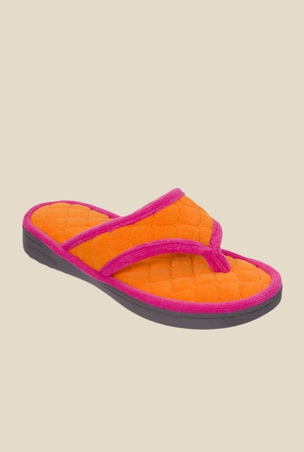 Dearfoams Orange Thong Sandals Dearfoams Orange Thong Sandals