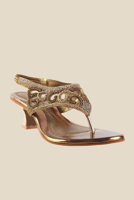 Metro Antique Gold Sling Back Sandals Metro Antique Gold Sling Back Sandals