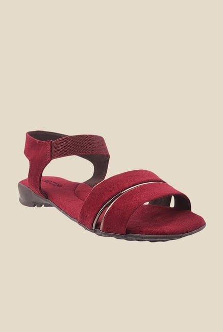 Metro Maroon Sling Back Sandals Metro Maroon Sling Back Sandals