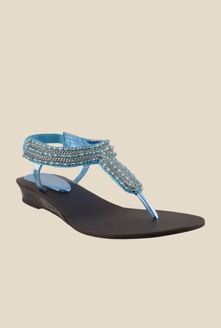 Metro Blue Sling Back Wedges Metro Blue Sling Back Wedges