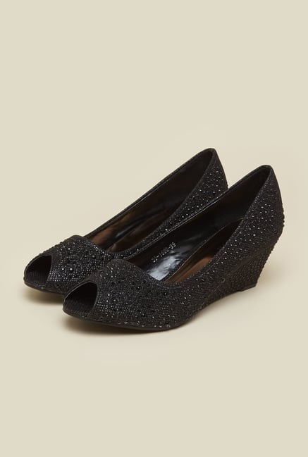 Mochi Black Ethnic Wedges Mochi Black Ethnic Wedges