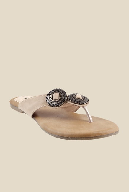 Metro Beige Thong Sandals Metro Beige Thong Sandals