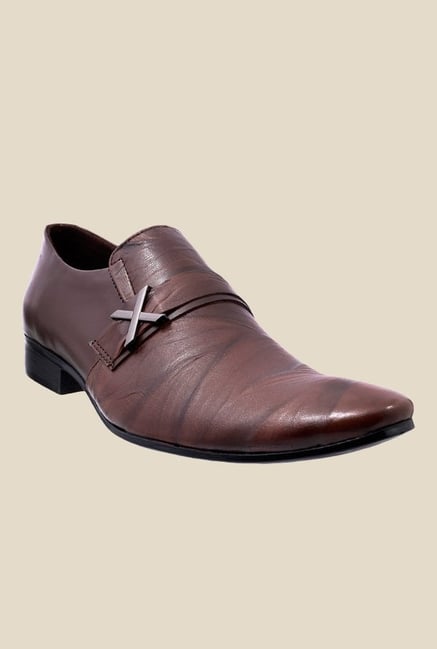 Metro Brown Formal Slip-Ons Metro Brown Formal Slip-Ons