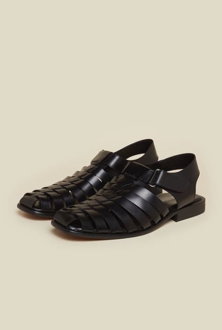 Metro Black Fisherman Sandals Metro Black Fisherman Sandals
