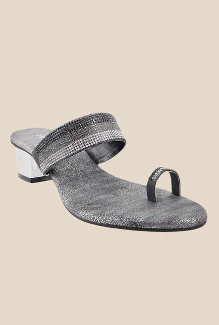 Metro Grey & Silver Toe Ring Sandals Metro Grey & Silver Toe Ring Sandals