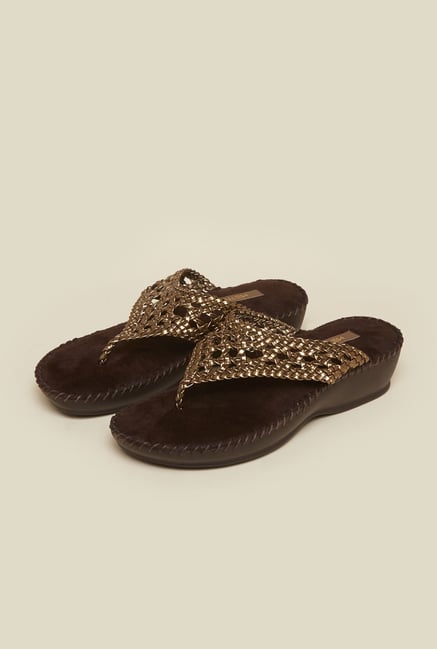 Metro Bronze Thong Sandals Metro Bronze Thong Sandals