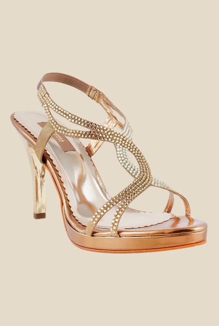Princess by Metro Antique Gold Sling Back Stilettos Princess by Metro Antique Gold Sling Back Stilettos