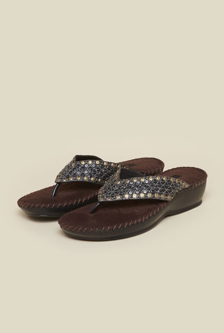 Metro Black Thong Sandals Metro Black Thong Sandals