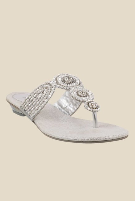 Metro Silver T-Strap Sandals Metro Silver T-Strap Sandals