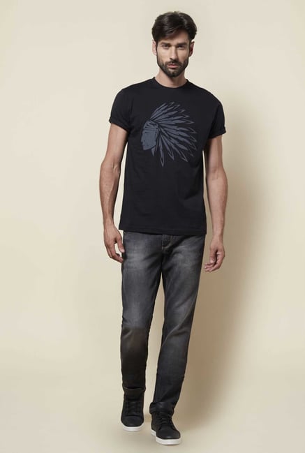 Zudio Grey Slim Fit Trap Jeans Zudio Grey Slim Fit Trap Jeans