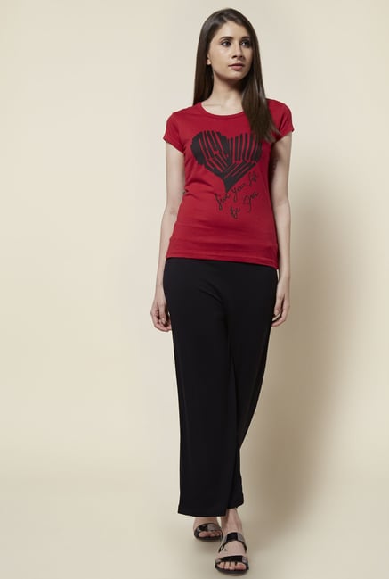 Zudio Red Printed T Shirt Zudio Red Printed T Shirt