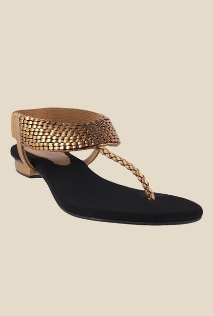 Metro Antique Gold Sling Back Sandals Metro Antique Gold Sling Back Sandals