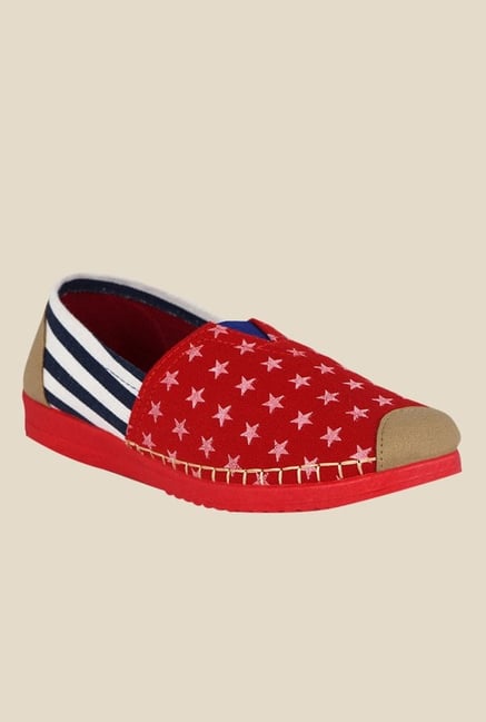 Kielz Red & White Espadrilles Kielz Red & White Espadrilles