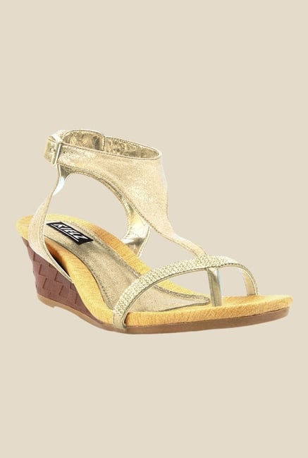 Kielz Golden Back Strap Wedges Kielz Golden Back Strap Wedges