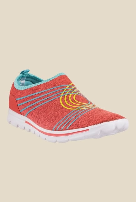 Metro Peach & Blue Slip-On Sneakers Metro Peach & Blue Slip-On Sneakers