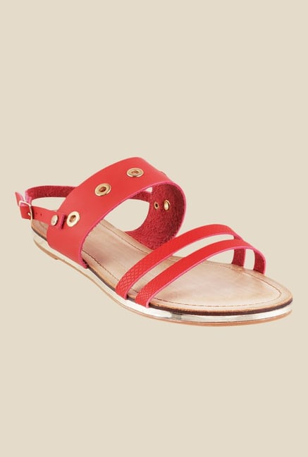 Metro Red Back Strap Sandals Metro Red Back Strap Sandals