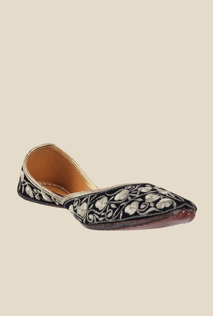 Metro Black & Silver Mojaris Metro Black & Silver Mojaris
