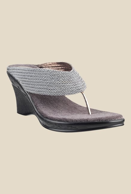 Metro Gun Metal T-Strap Wedges Metro Gun Metal T-Strap Wedges