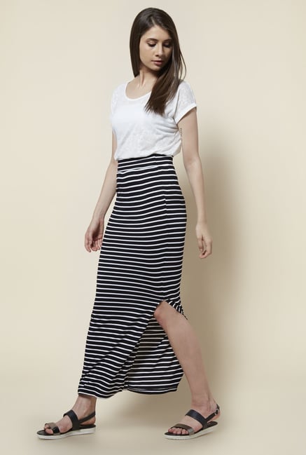 Zudio Black Striped Skirt Zudio Black Striped Skirt