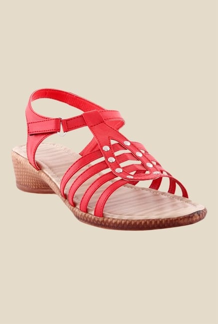 Kielz Red Ankle Strap Wedges Kielz Red Ankle Strap Wedges