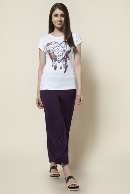 Zudio White Printed T Shirt Zudio White Printed T Shirt