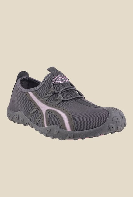 Metro Grey & Pink Slip-On Sneakers Metro Grey & Pink Slip-On Sneakers
