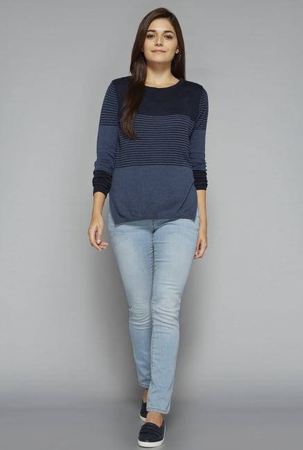 LOV by Westside Indigo Veronica Knit Top LOV by Westside Indigo Veronica Knit Top