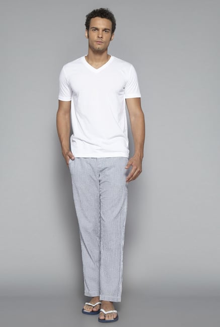 Bodybasics by Westside White Striped Pyjama Bodybasics by Westside White Striped Pyjama