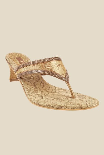 Metro Antique Gold Thong Sandals Metro Antique Gold Thong Sandals