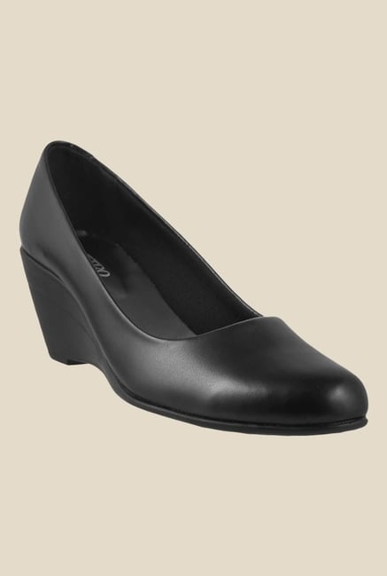 Metro Black Wedge Heeled Pumps Metro Black Wedge Heeled Pumps