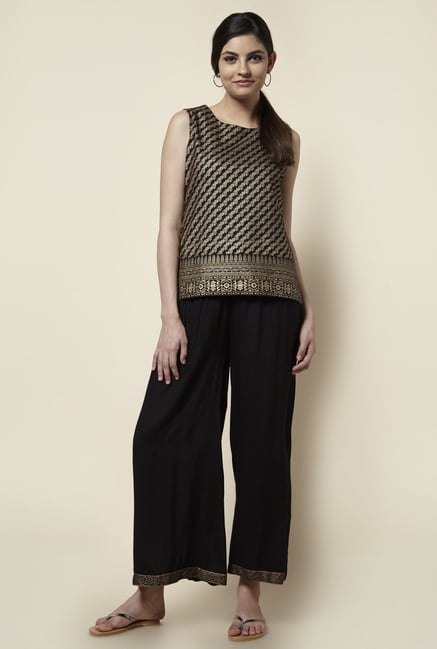 Zudio Black Printed Top Zudio Black Printed Top