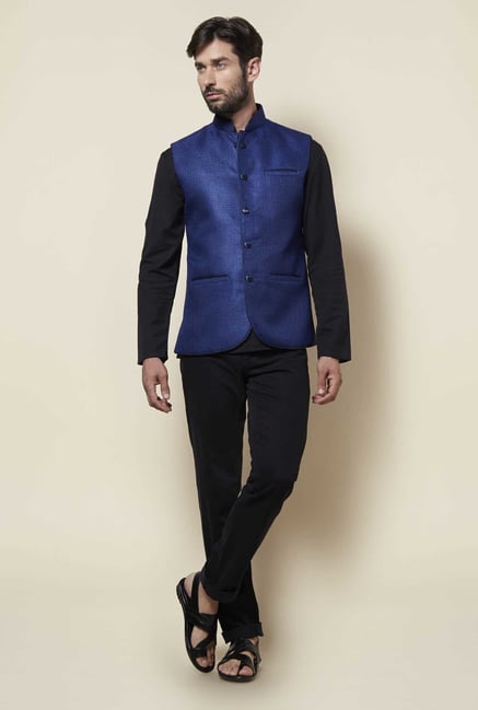 Zudio Royal Blue Vest Coat Zudio Royal Blue Vest Coat