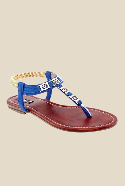 Kielz Blue & Golden Sling Back Sandals Kielz Blue & Golden Sling Back Sandals