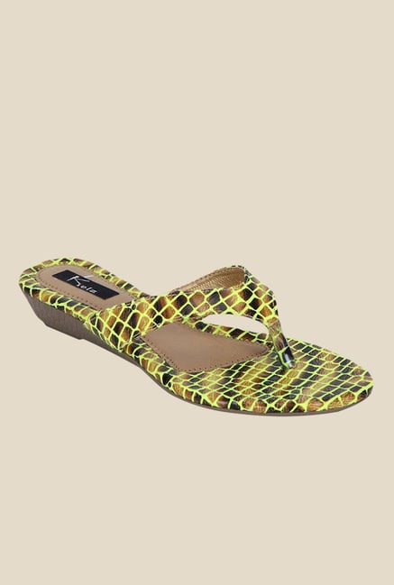 Kielz Yellow Thong Sandals Kielz Yellow Thong Sandals