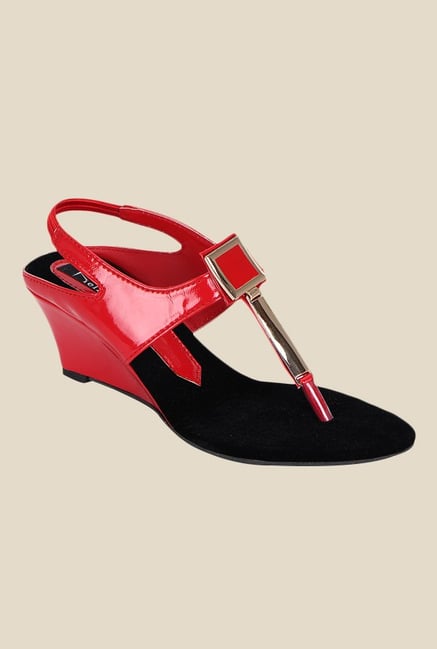 Kielz Red Sling Back Wedges Kielz Red Sling Back Wedges
