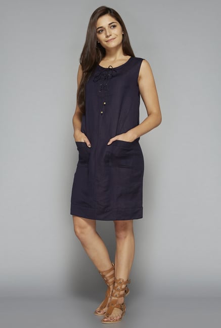 LOV by Westside Navy Spade Shift Dress LOV by Westside Navy Spade Shift Dress