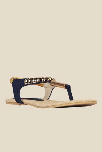 Kielz Navy & Golden Sling Back Sandals Kielz Navy & Golden Sling Back Sandals