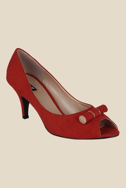 Kielz Red Peeptoe Shoes Kielz Red Peeptoe Shoes