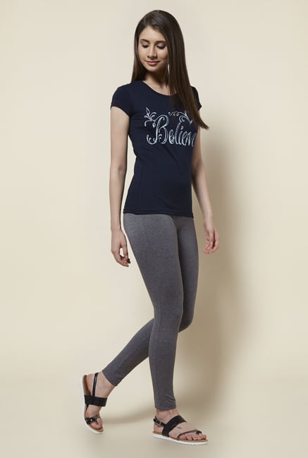 Zudio Grey Solid Leggings Zudio Grey Solid Leggings