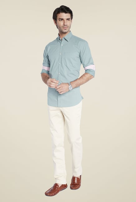 Park Avenue Green Printed Shirt Park Avenue Green Printed Shirt