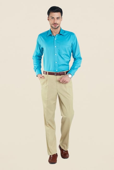 ColorPlus Beige Solid Chinos ColorPlus Beige Solid Chinos