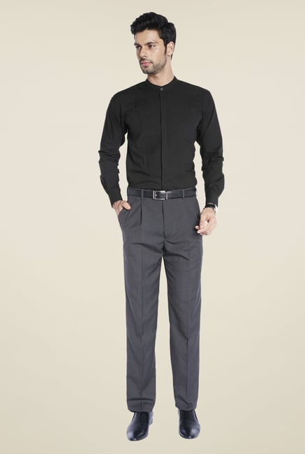 Raymond Black Solid Shirt Raymond Black Solid Shirt
