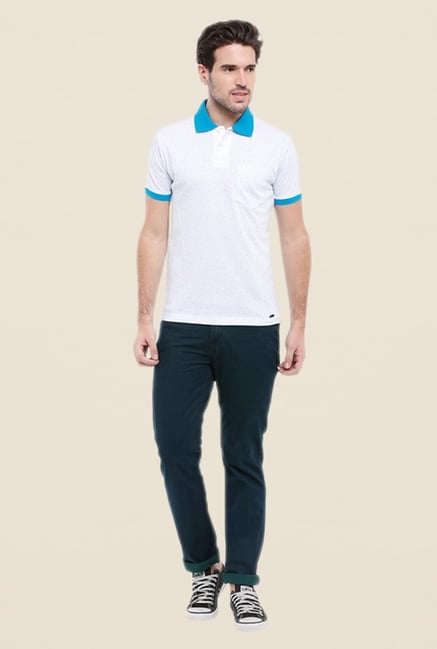 Parx White Solid Cotton T Shirt Parx White Solid Cotton T Shirt