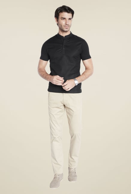 Parx Black Solid T Shirt Parx Black Solid T Shirt