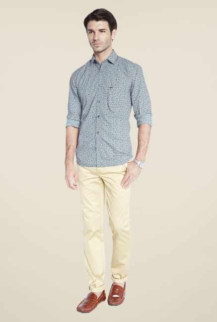 Park Avenue Grey Printed Shirt Park Avenue Grey Printed Shirt