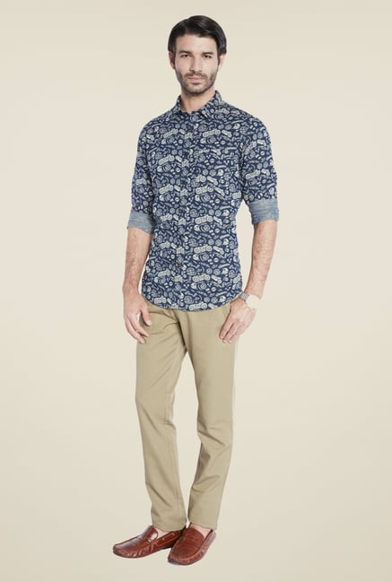 ColorPlus Blue Printed Shirt ColorPlus Blue Printed Shirt