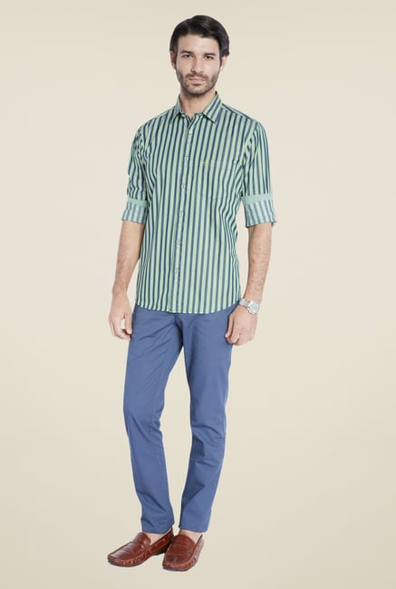ColorPlus Green Striped Shirt ColorPlus Green Striped Shirt
