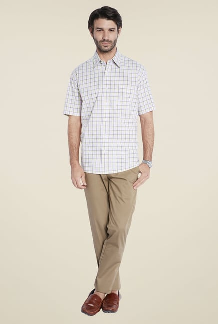 ColorPlus White Checks Shirt ColorPlus White Checks Shirt