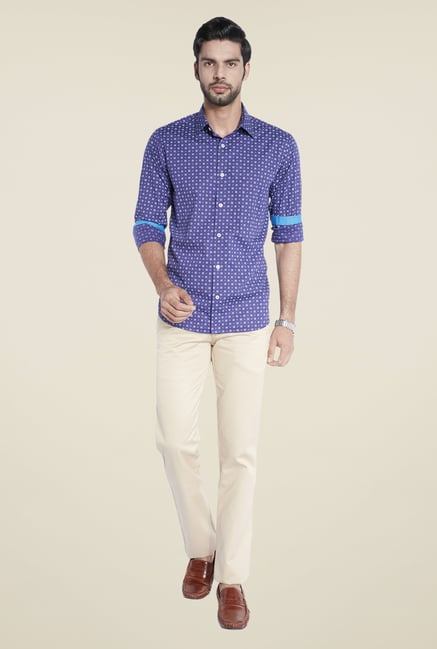 ColorPlus Blue Printed Shirt ColorPlus Blue Printed Shirt